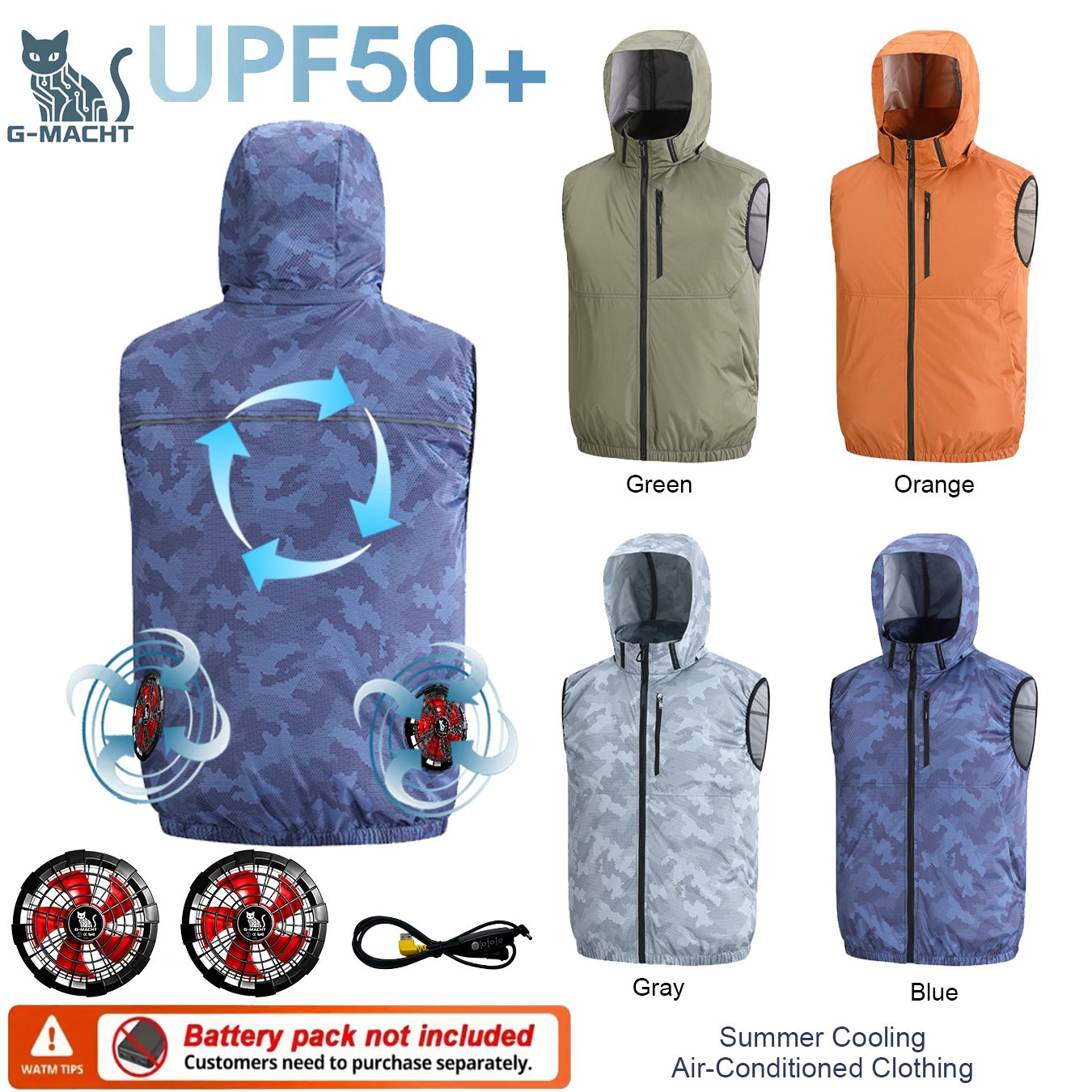 Outdoor Sport Jacket Brand - 夏のスポーツ 12V/5V ファンエアコンクール男性女性旅行超軽量ブランドアウトドアベスト服ジャケット太陽ウインドブレーカー釣り