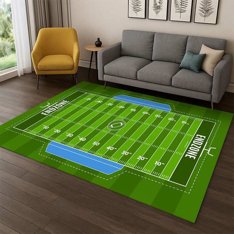 Outdoor Sport Area - ラグビーフィールドアメリカンフットボールスポーツカーペットラグ、寝室、リビングルーム、ソファ、プレイルーム、玄関マット、家の装飾、子供用エリアラグ、滑り止め