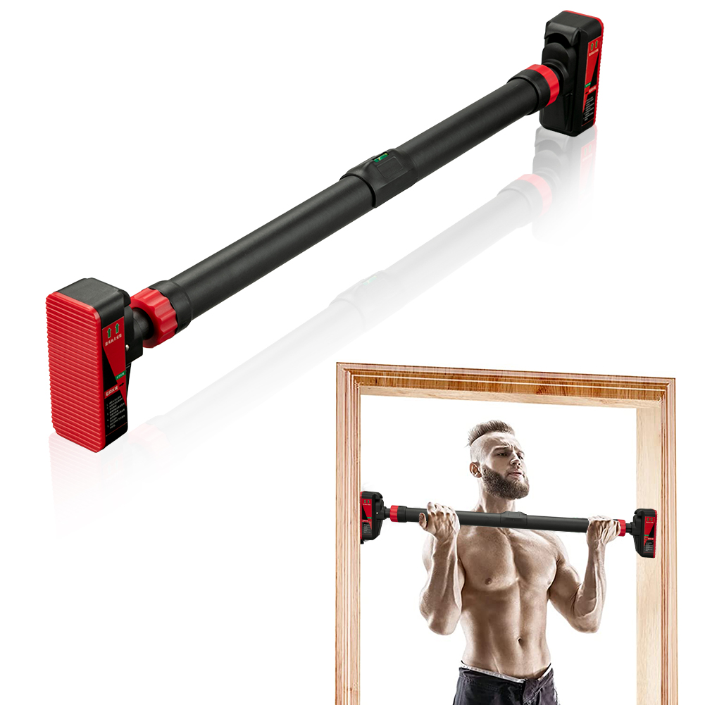 Chin Bar Doorway - 筋力トレーニング懸垂バー レベルゲージ付き 69-92cm 幅調整可能 200kg 最大耐荷重懸垂バー