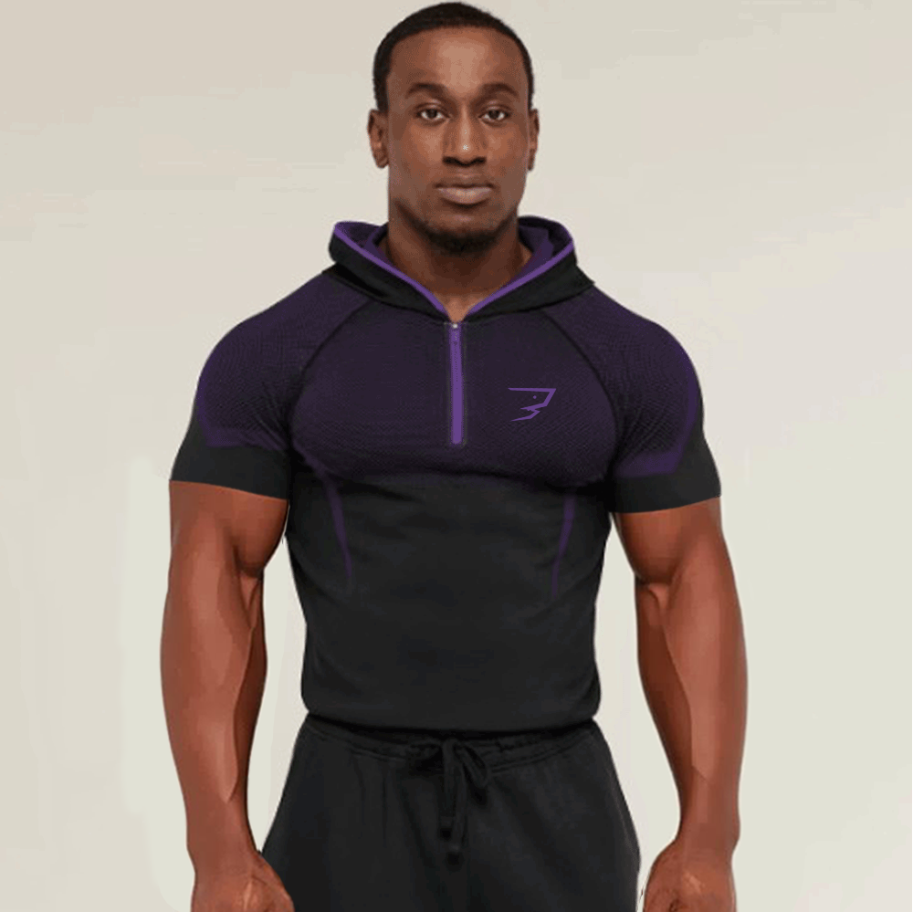 メンズ速乾コンプレッションフーディー長袖ハーフジップジムシャ - Outdoor Sport Hoodie のレビューと価格