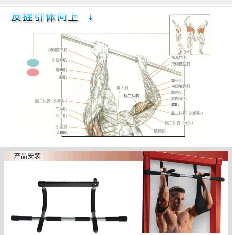 厚鋼製プルアップバー ドア枠用 多機能グリップ 強力 ポータ - Chin Bar Doorway のレビューと価格