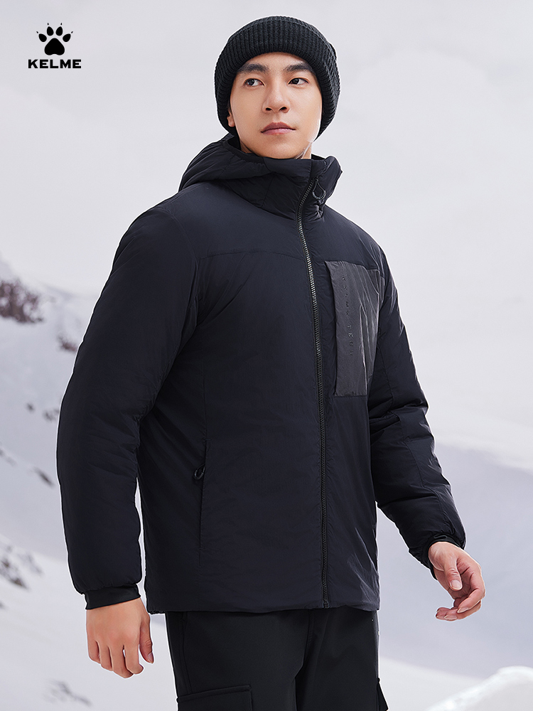 ケルメ-男性用軽量フード付きジャケット、コットンジャケット、 - Outdoor Sport Winter Jacket のレビューと価格