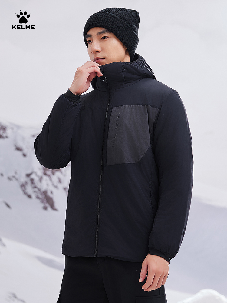 ケルメ-男性用軽量フード付きジャケット、コットンジャケット、 - Outdoor Sport Winter Jacket のレビューと価格