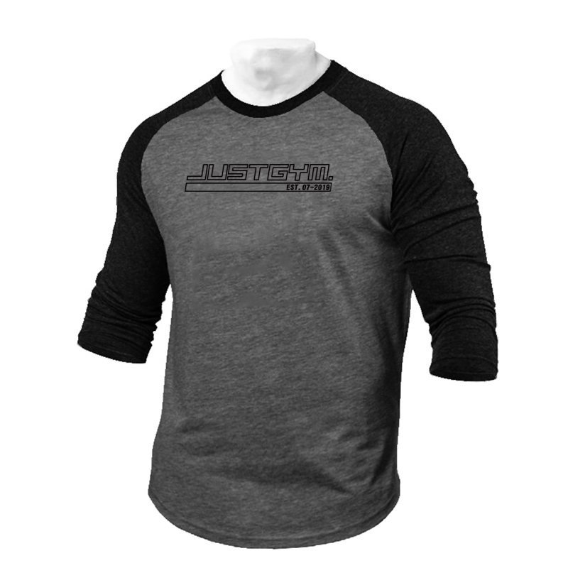 メンズ七分袖コットンランニングTシャツ,ジムウェア,フィット - Outdoor Sport Clothing Brands のレビューと価格