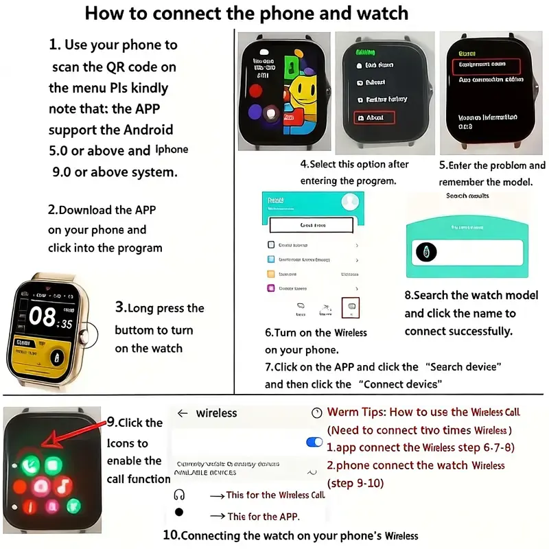 父の日と夏祭り：新しいスマートウォッチ（ブラック＆ピンク）ウ - Outdoor Sport Festival のレビューと価格