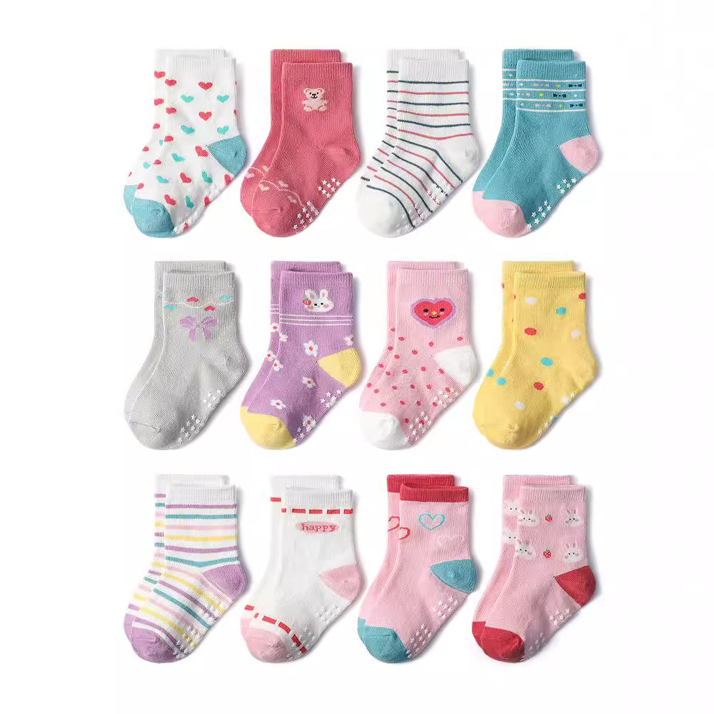 1/3/6/9/12 ペア子供用フロアソックスセット女の赤ち - Trampoline Park Sock のレビューと価格
