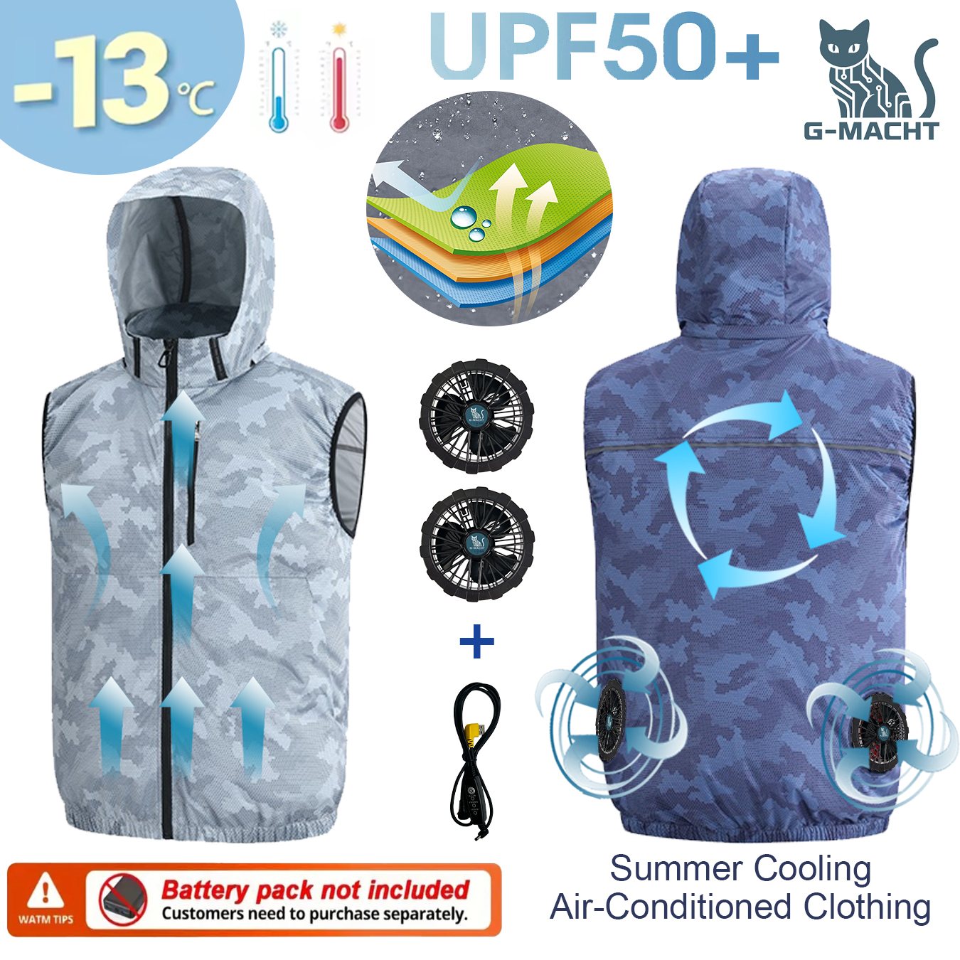 サマースポーツ 12V/5V ファン エアコン クール 男女 - Outdoor Sport Jacket Brand のレビューと価格