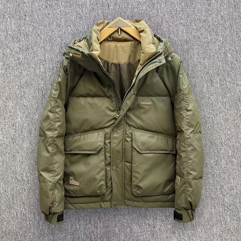 メンズホワイトフード付きジャケット,厚手,暖かい,防風,使い - Outdoor Sport Winter Jacket のレビューと価格