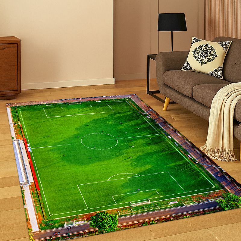 クラシックなサッカー場のフットボールスポーツカーペットラグ、 - Outdoor Sport Area のレビューと価格